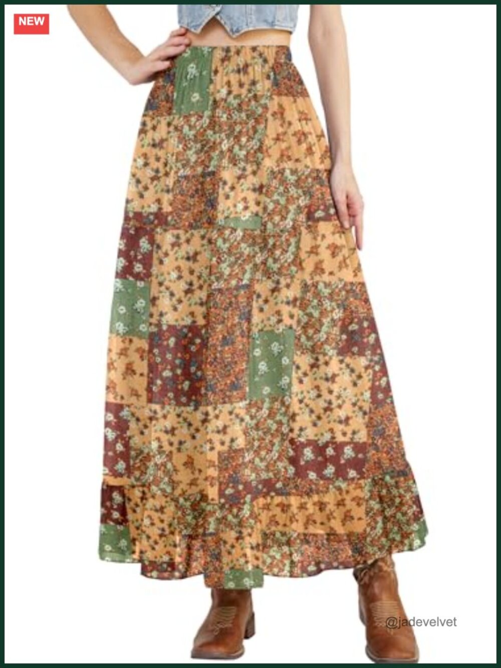 Ruffled Maxi Skirt High Waist Pleated Long Chiffon Skirt with Lining
